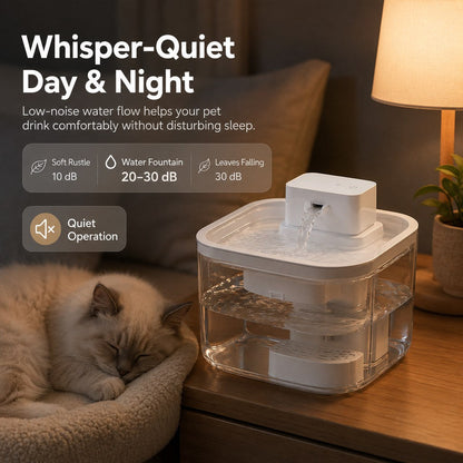 Cordless Motion Sensor Cat Fountain – Fresh Water Anywhere