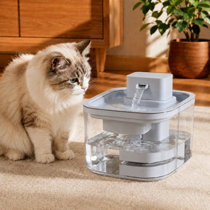 Cordless Motion Sensor Cat Fountain – Fresh Water Anywhere