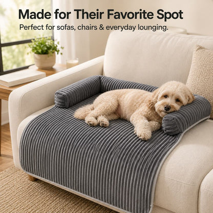 Corduroy Pet Couch Cover – Non-Slip Sofa Protector