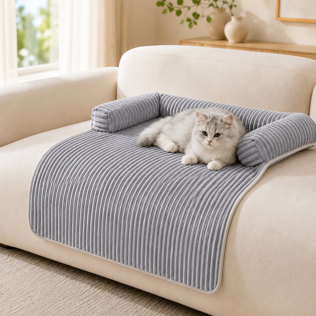 Corduroy Pet Couch Cover – Non-Slip Sofa Protector