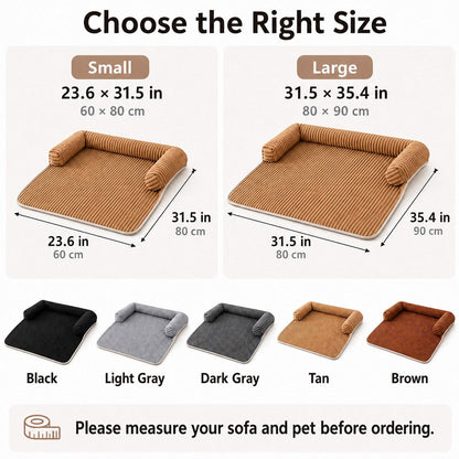Corduroy Pet Couch Cover – Non-Slip Sofa Protector