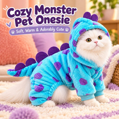 Monster Hooded Pet Onesie – Plush & Cozy
