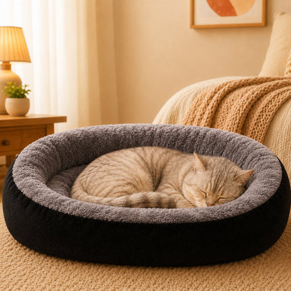 Oval Bolster Pet Bed – Fleece or All-Season