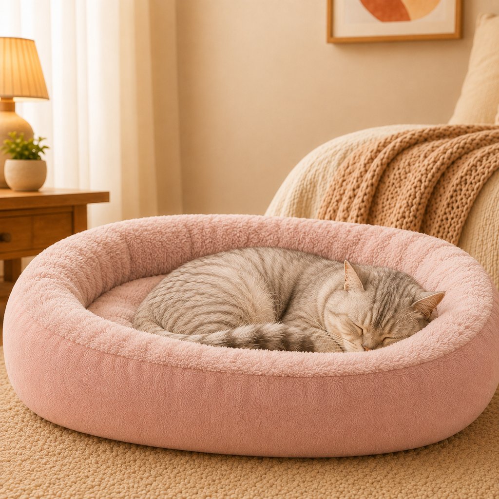 Oval Bolster Pet Bed – Fleece or All-Season