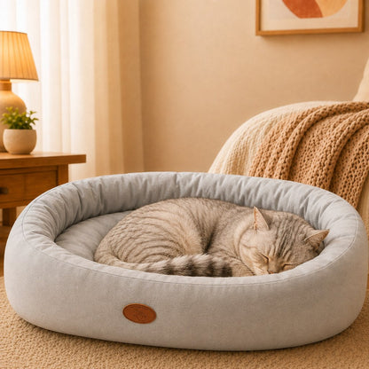Oval Bolster Pet Bed – Fleece or All-Season