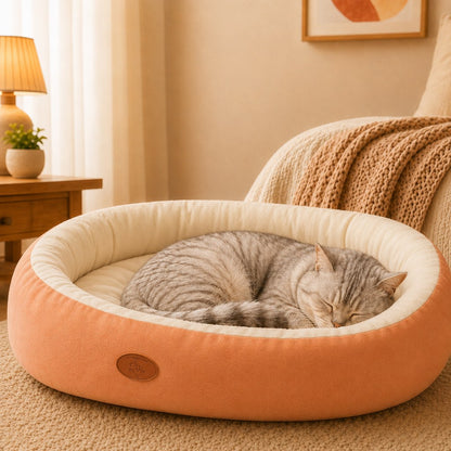 Oval Bolster Pet Bed – Fleece or All-Season