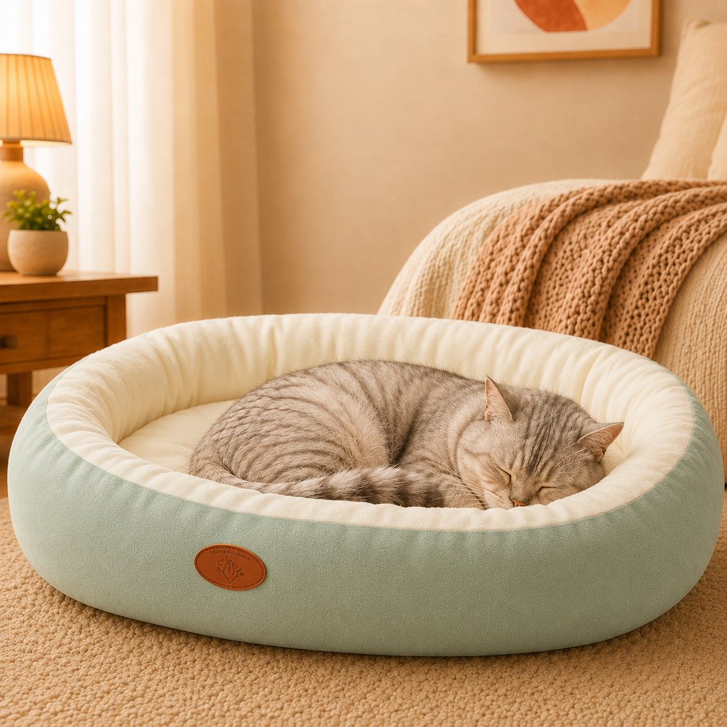 Oval Bolster Pet Bed – Fleece or All-Season