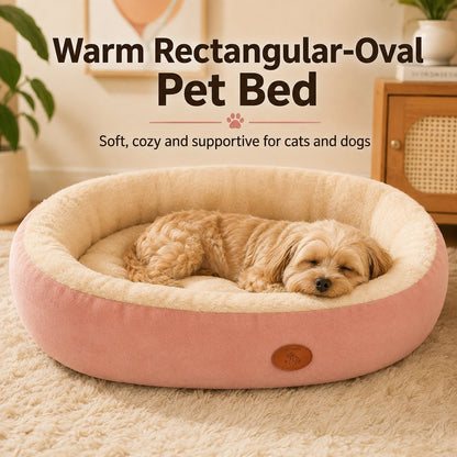 Oval Bolster Pet Bed – Fleece or All-Season
