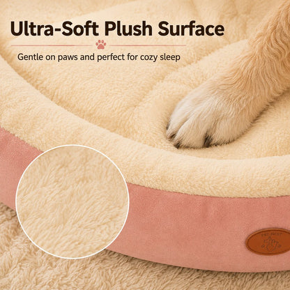 Oval Bolster Pet Bed – Fleece or All-Season