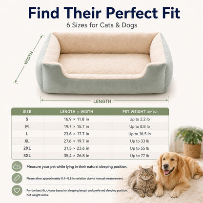 Plush Bolster Pet Bed – Easy Step-In Entry