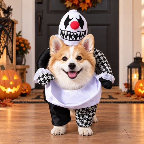 Creepy Clown Dog Costume – 3D Walking Look