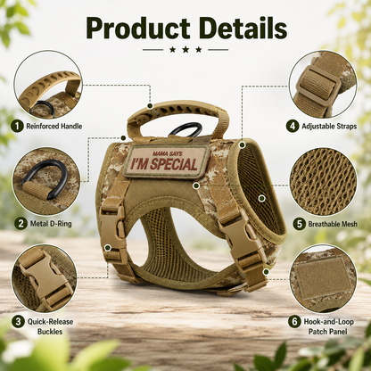 Tactical Cat Harness & Leash – Escape-Resistant Walks