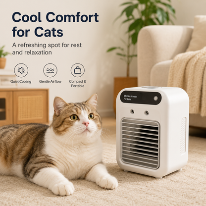 Ultra-Quiet Mini Air Cooler – Keeps Pets Cool Indoors