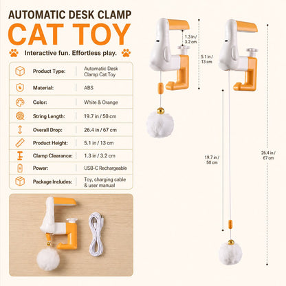 Automatic Desk Cat Teaser – Keeps Cats Busy