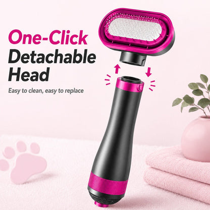 4-in-1 Pet Dryer Brush – Quiet Drying & Detangling