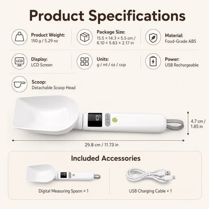Digital Pet Food Scale Spoon – Precise Portions