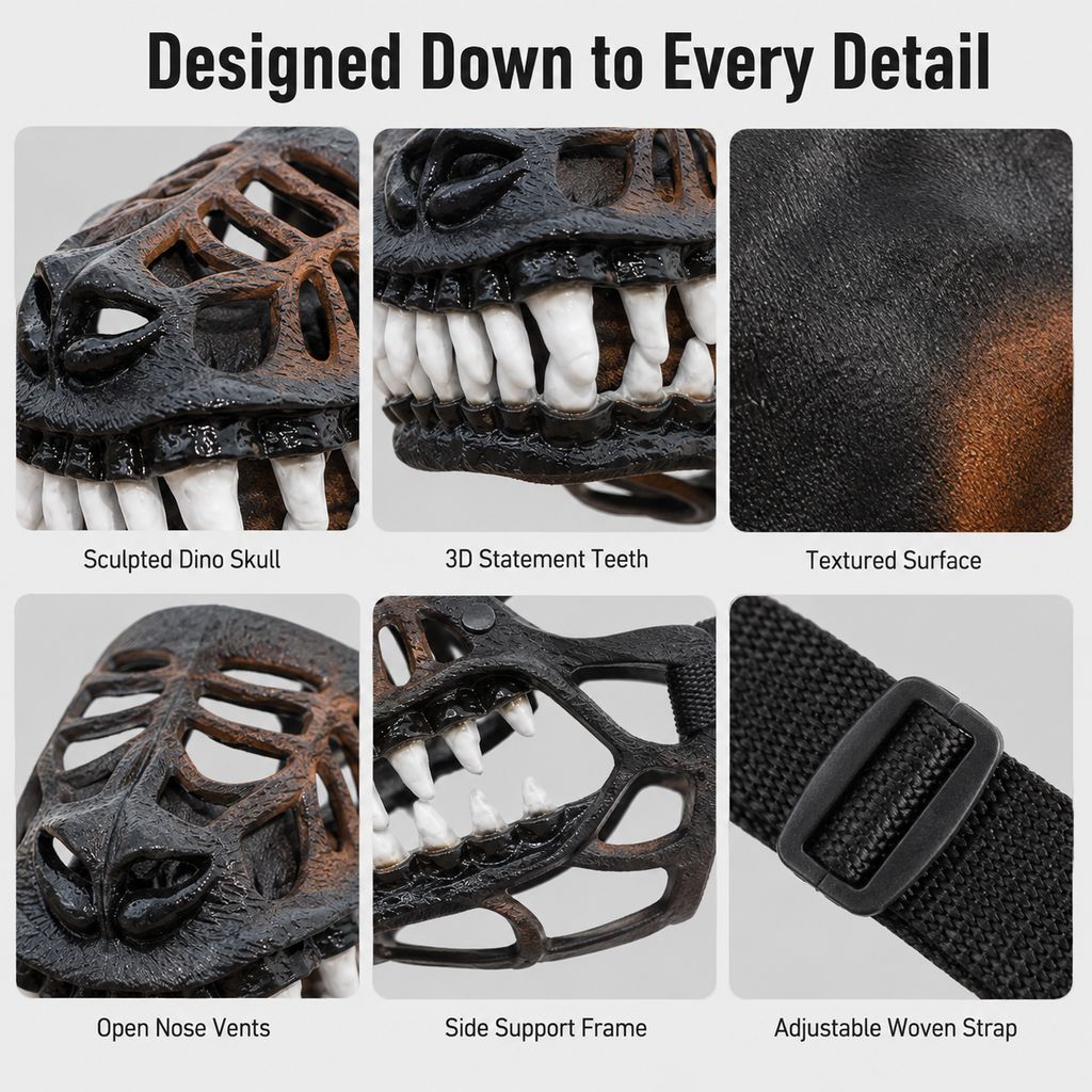 Dinosaur Dog Muzzle Costume – Funny Halloween Look