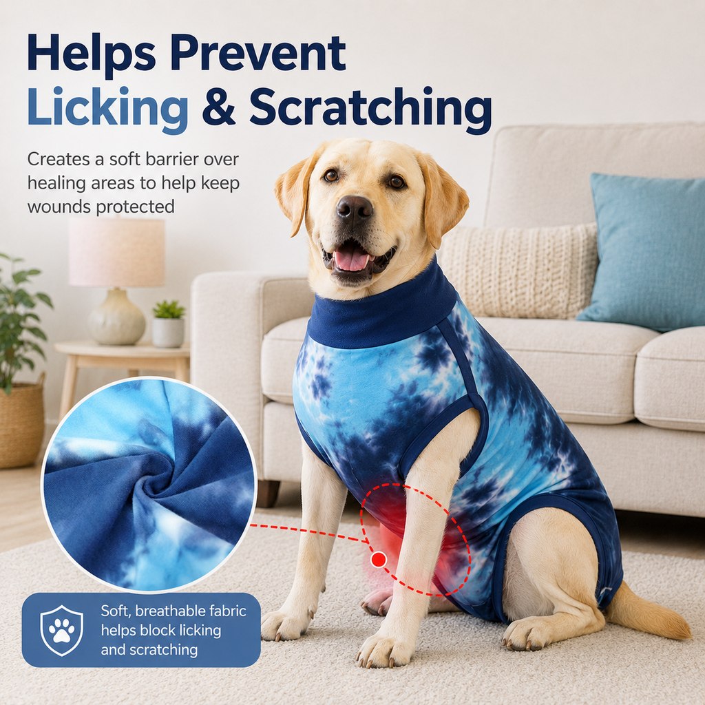 Spay & Neuter Recovery Onesie – Soft Anti-Lick
