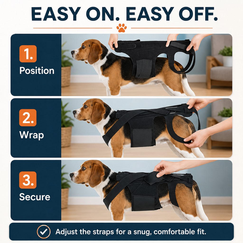 Dog Back Support Vest – Walking Stability