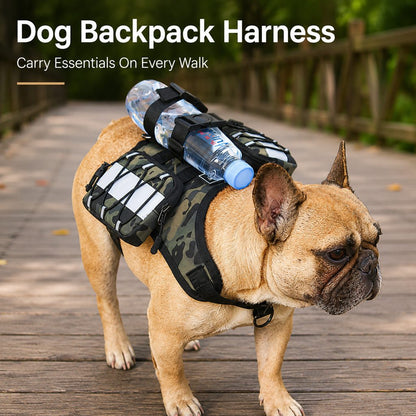 Dog Backpack Harness – Reflective Saddle Bag Vest