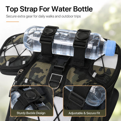 Dog Backpack Harness – Reflective Saddle Bag Vest