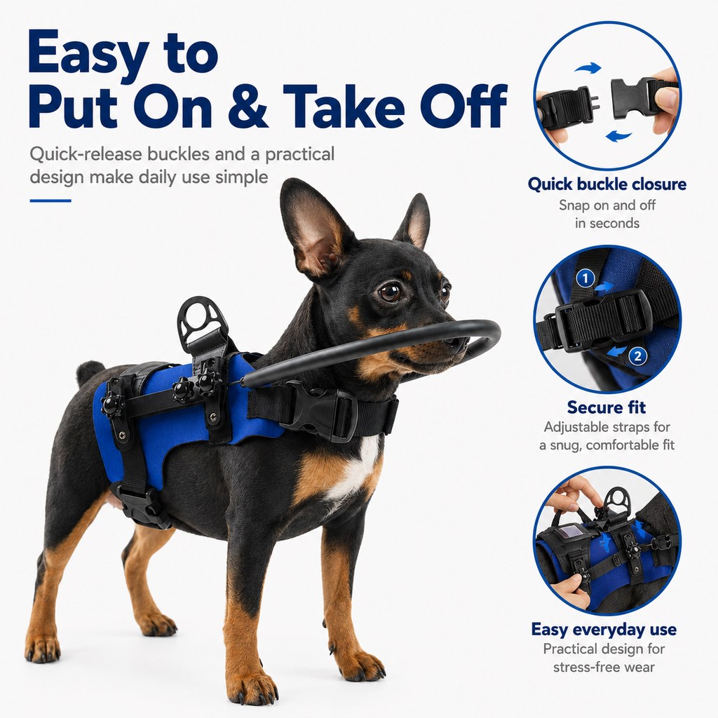 Blind Dog Bumper Halo Harness – Fewer Wall Bumps