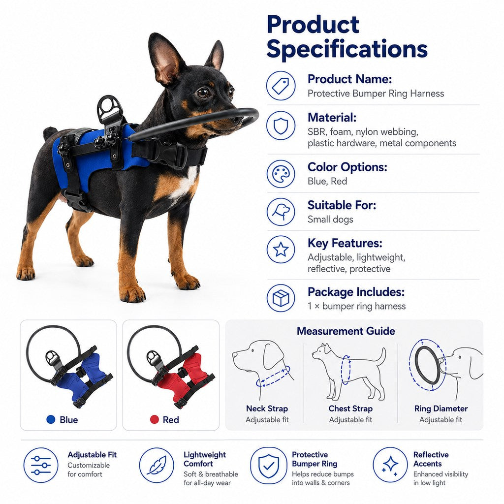 Blind Dog Bumper Halo Harness – Fewer Wall Bumps
