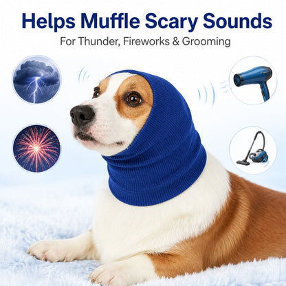 Dog Calming Head Wrap – Soothes Thunder & Fireworks Stress