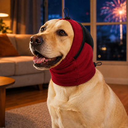 Dog Calming Hoodie Ear Wrap – Softens Sudden Sounds