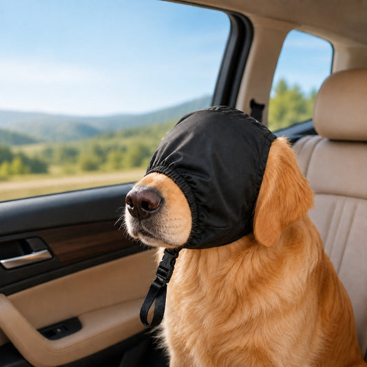 Dog Calming Mask – Calmer Car Rides & Vet Visits