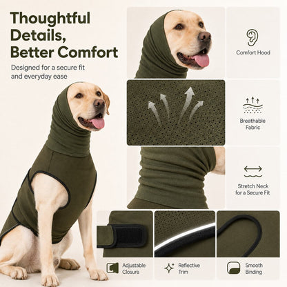 Dog Calming Shirt with Hood – Calming Comfort in Storms