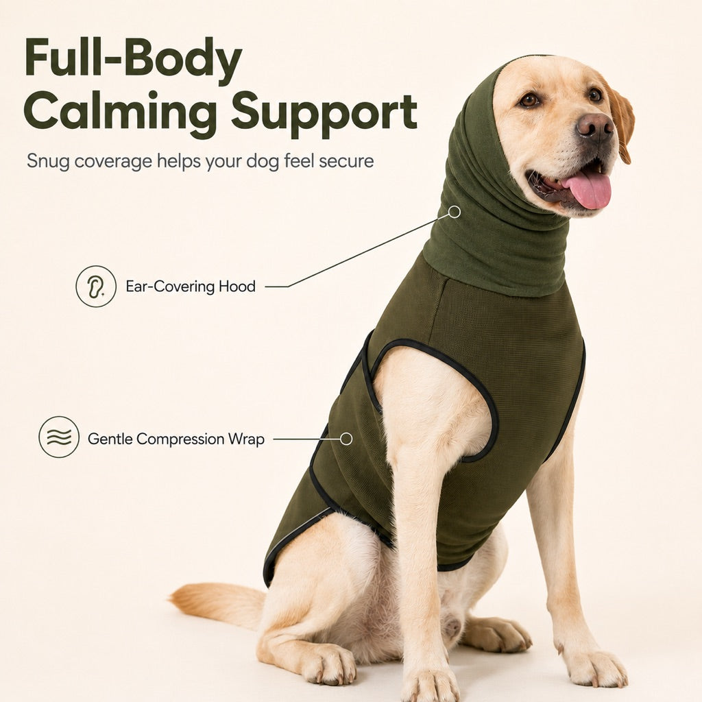 Dog Calming Shirt with Hood – Calming Comfort in Storms