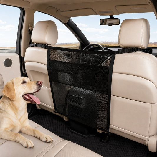 Dog Car Mesh Barrier – Keeps Pets in the Back Seat