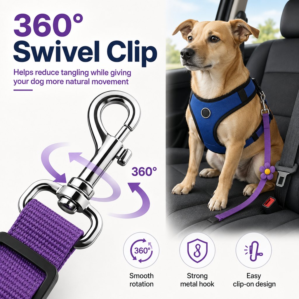 Adjustable Dog Car Seat Belt – Secure, Safer Rides