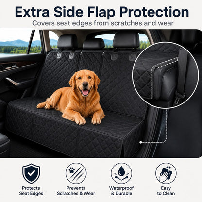 Waterproof Dog Back Seat Cover – Mud & Fur Protection