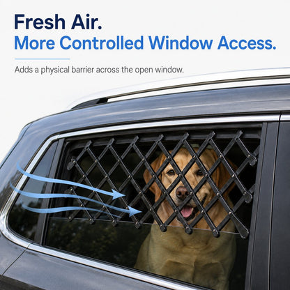 Dog Car Window Guard – Adjustable Safety Barrier