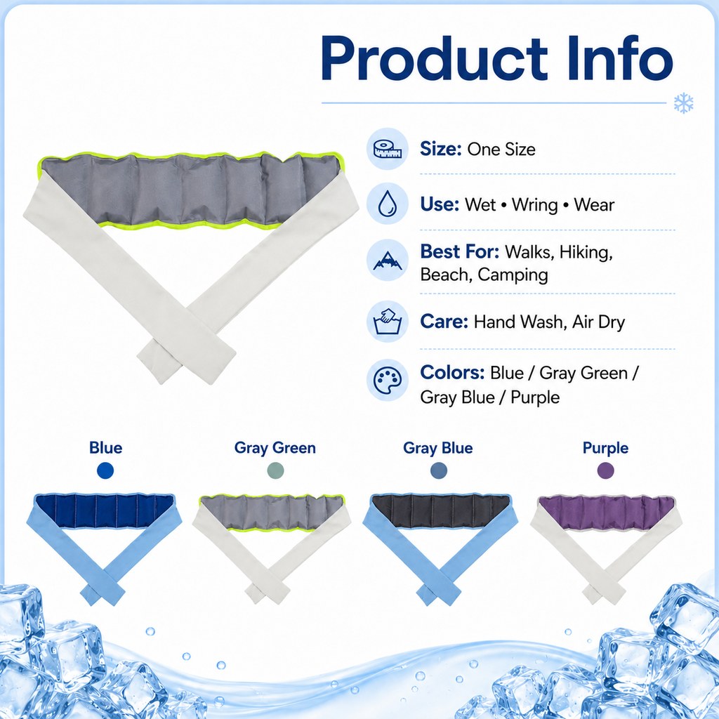Dog Cooling Neck Wrap – Water-Activated Summer Relief