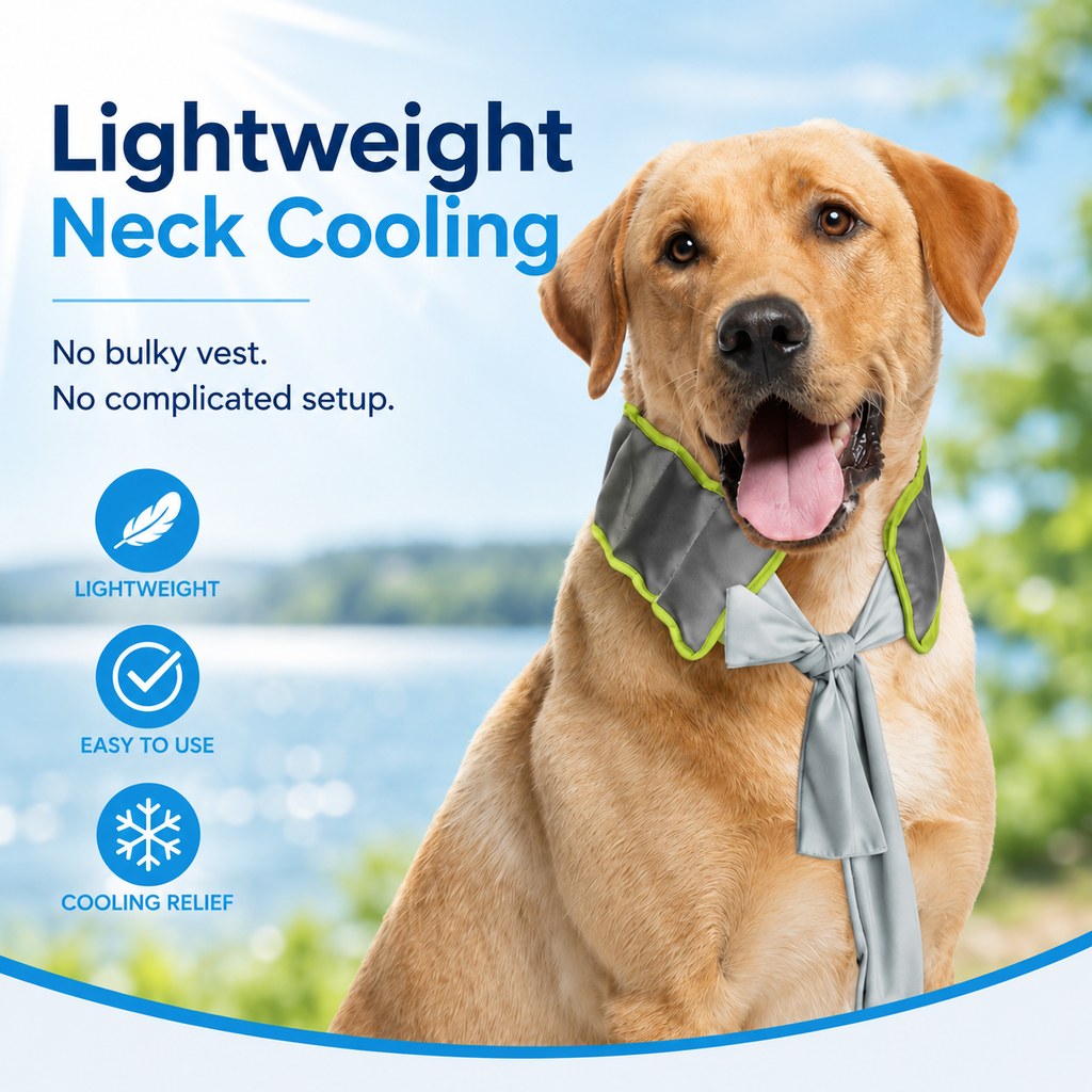 Dog Cooling Neck Wrap – Water-Activated Summer Relief