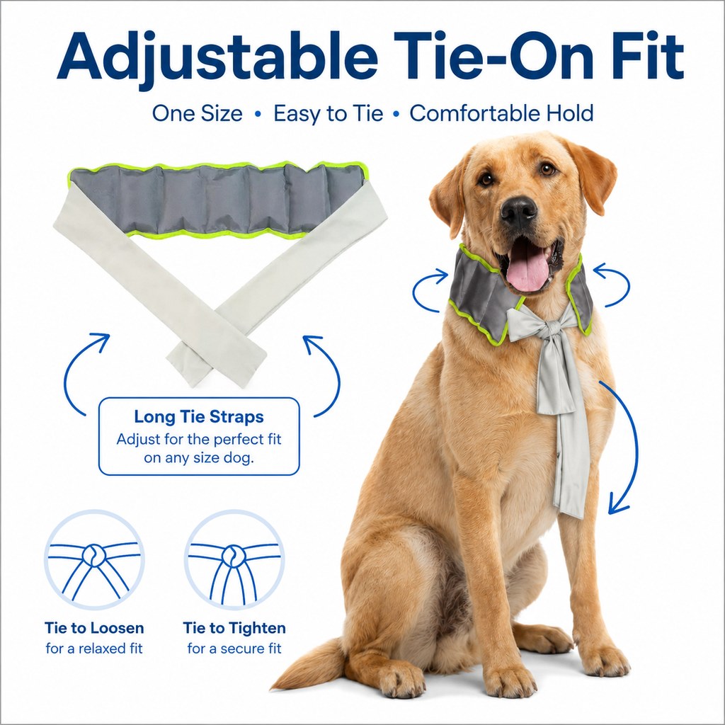 Dog Cooling Neck Wrap – Water-Activated Summer Relief
