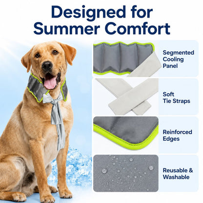 Dog Cooling Neck Wrap – Water-Activated Summer Relief