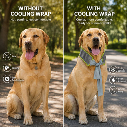 Dog Cooling Neck Wrap – Water-Activated Summer Relief