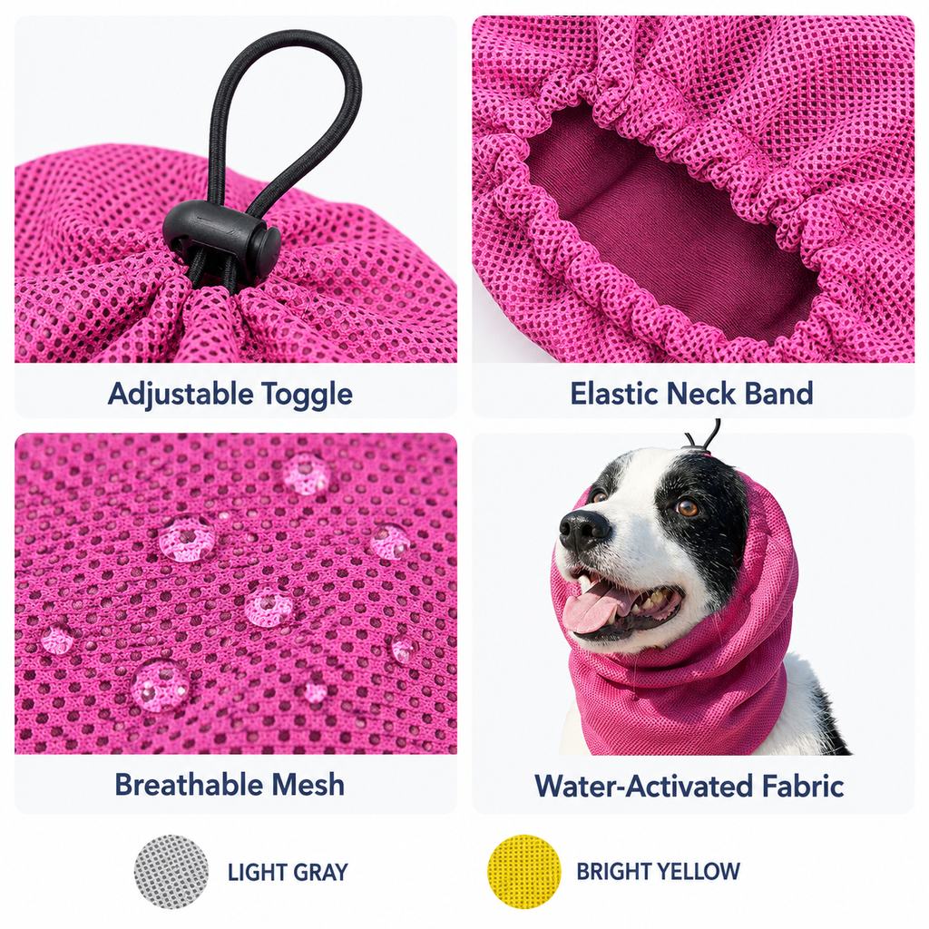 Dog Cooling Snood – Cool Neck & Ears in Summer