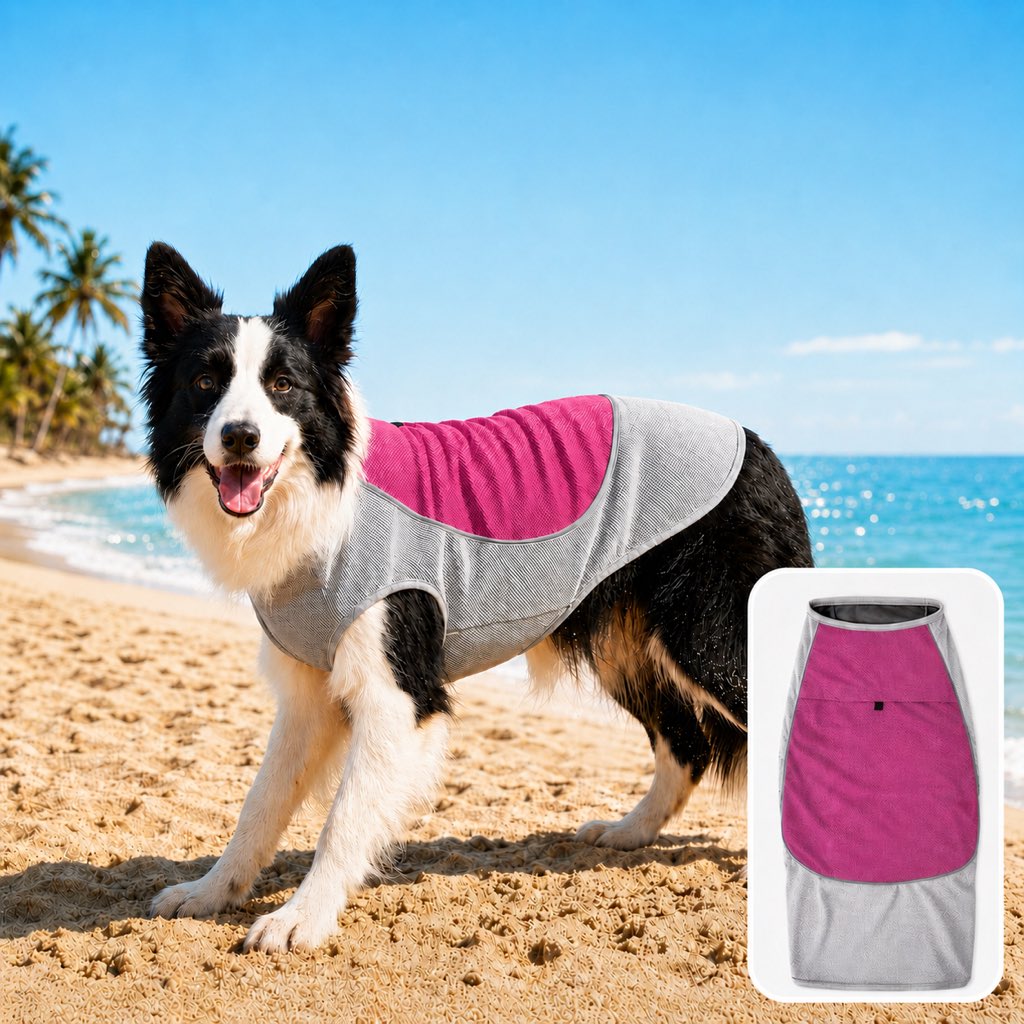 Dog Cooling Vest with Ice Pack Pocket – Summer Heat Relief