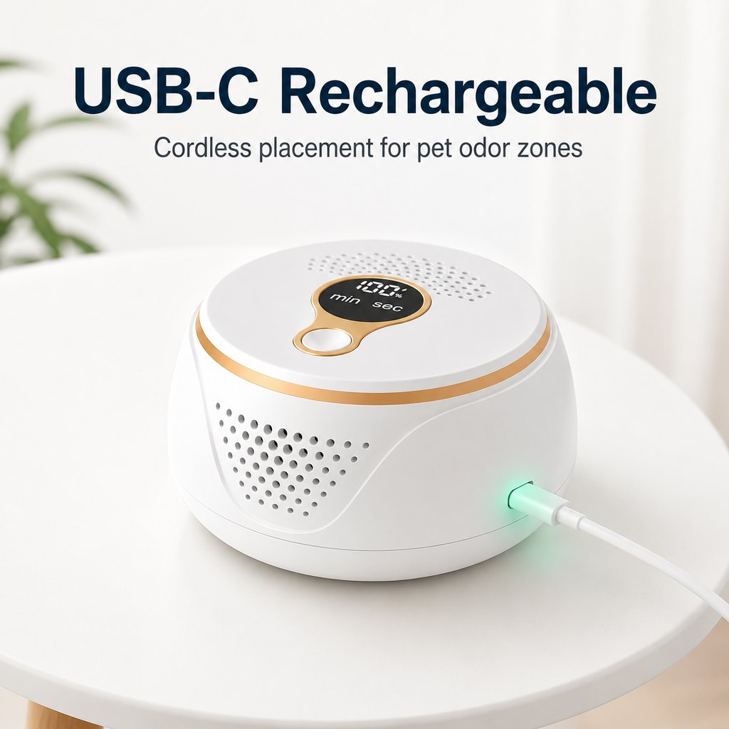 Rechargeable Pet Odor Eliminator – Fresher Litter Areas