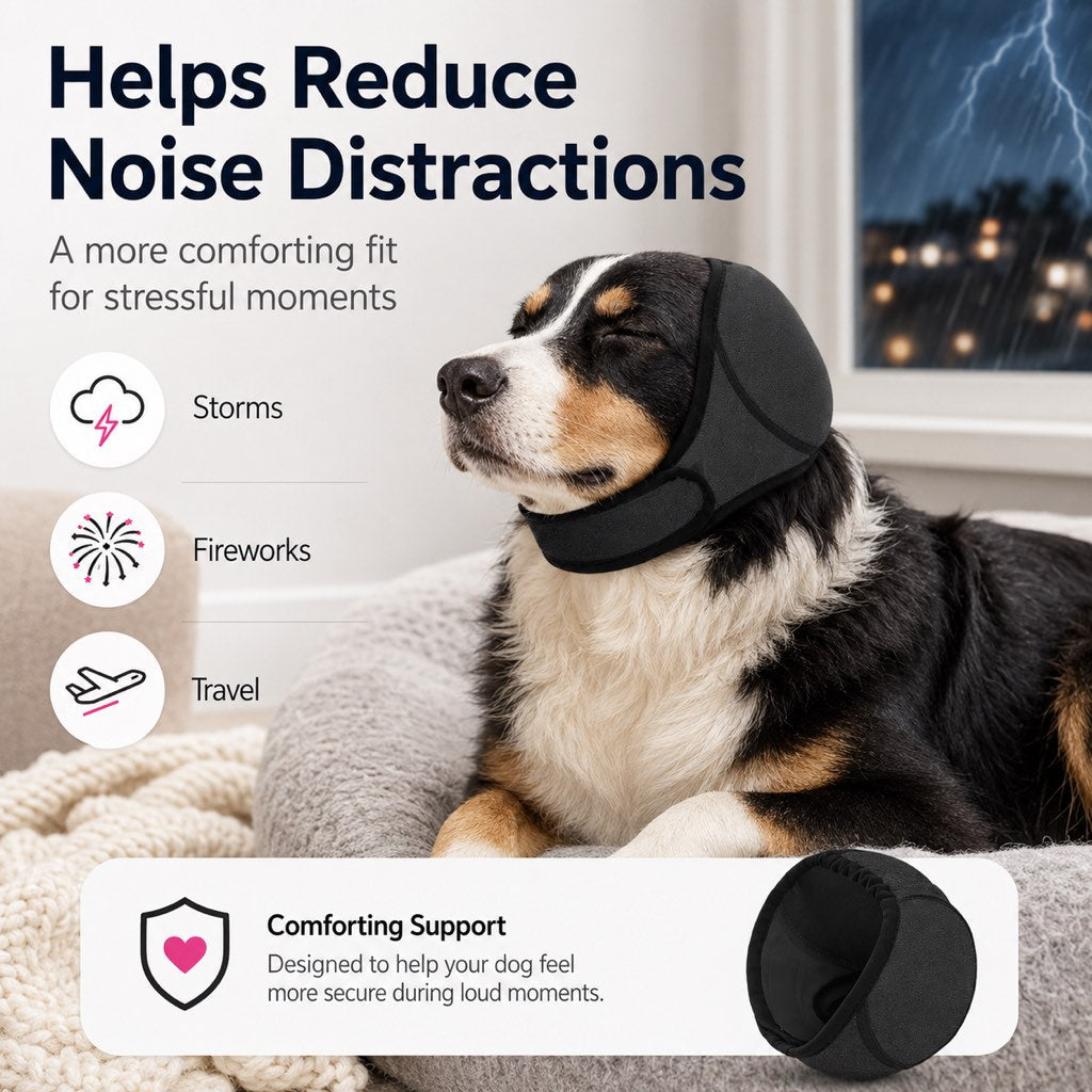Dog Ear Cover – Keeps Water Out & Calms Noise Stress