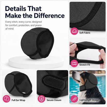 Dog Ear Cover – Keeps Water Out & Calms Noise Stress