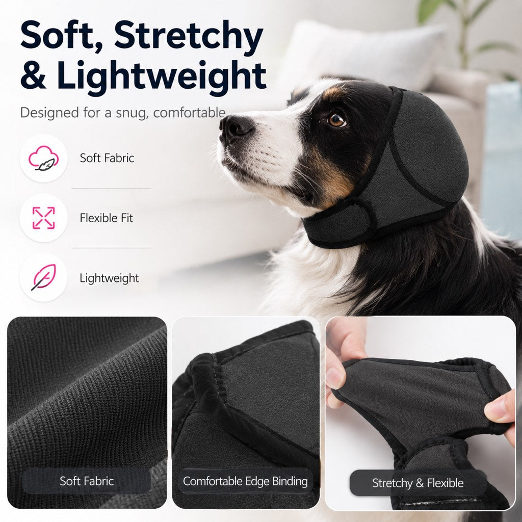 Dog Ear Cover – Keeps Water Out & Calms Noise Stress