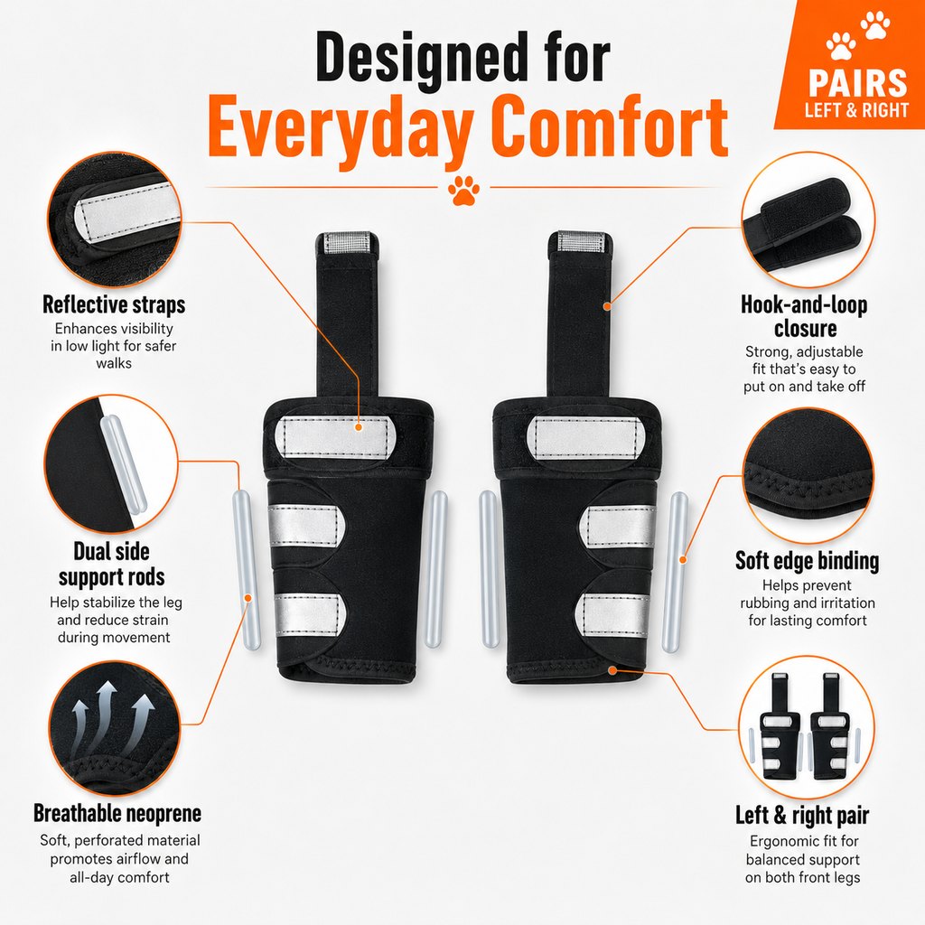 Dog Front Leg Brace – Stability for Weak or Injured Legs