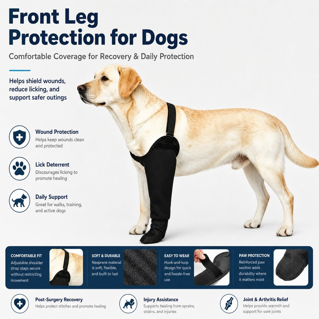 Dog Front Leg Protective Sleeve – Reduces Licking