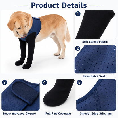 Dog Front Leg Recovery Sleeves – Cone-Free Anti-Lick